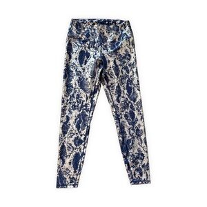Women's Blue Snake Print Leggings